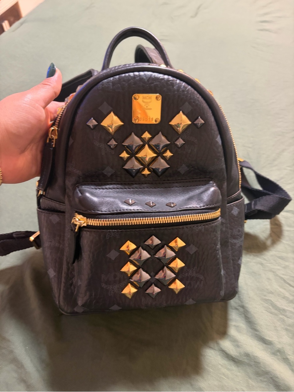 MCM backpack Studded Visetos Stark